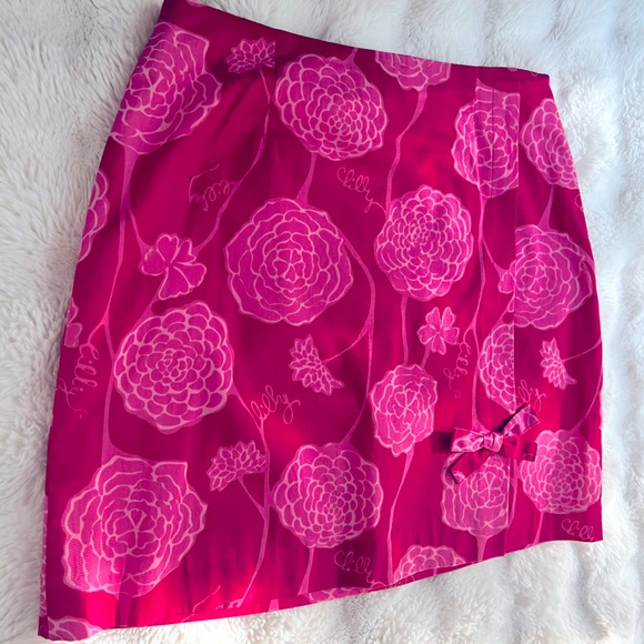 Vintage Lily Pink Peony Skirt - Picture 1 of 4